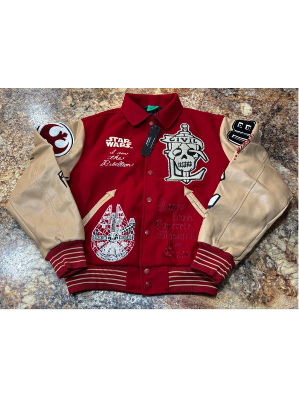 Civil Regime x Star Wars “Blooming Through Chaos” Varsity Jacket Medium